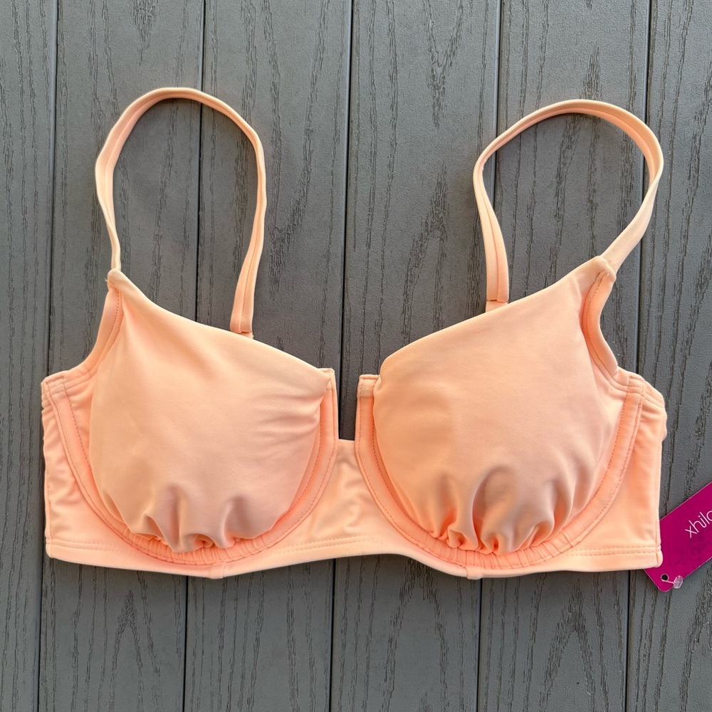 Xhilaration Sz D/DD Orange Padded Underwire Bikini Top